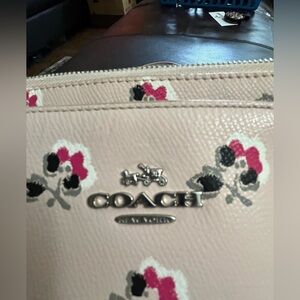 Coach Pink Floral Wristlet